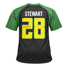 Jonathan Stewart Autographed Black and Green Custom Jersey