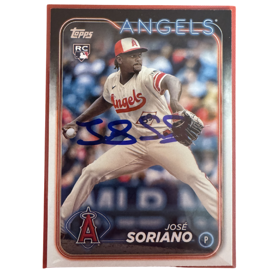 Jose Soriano Autographed Topps Rookie Baseball Card