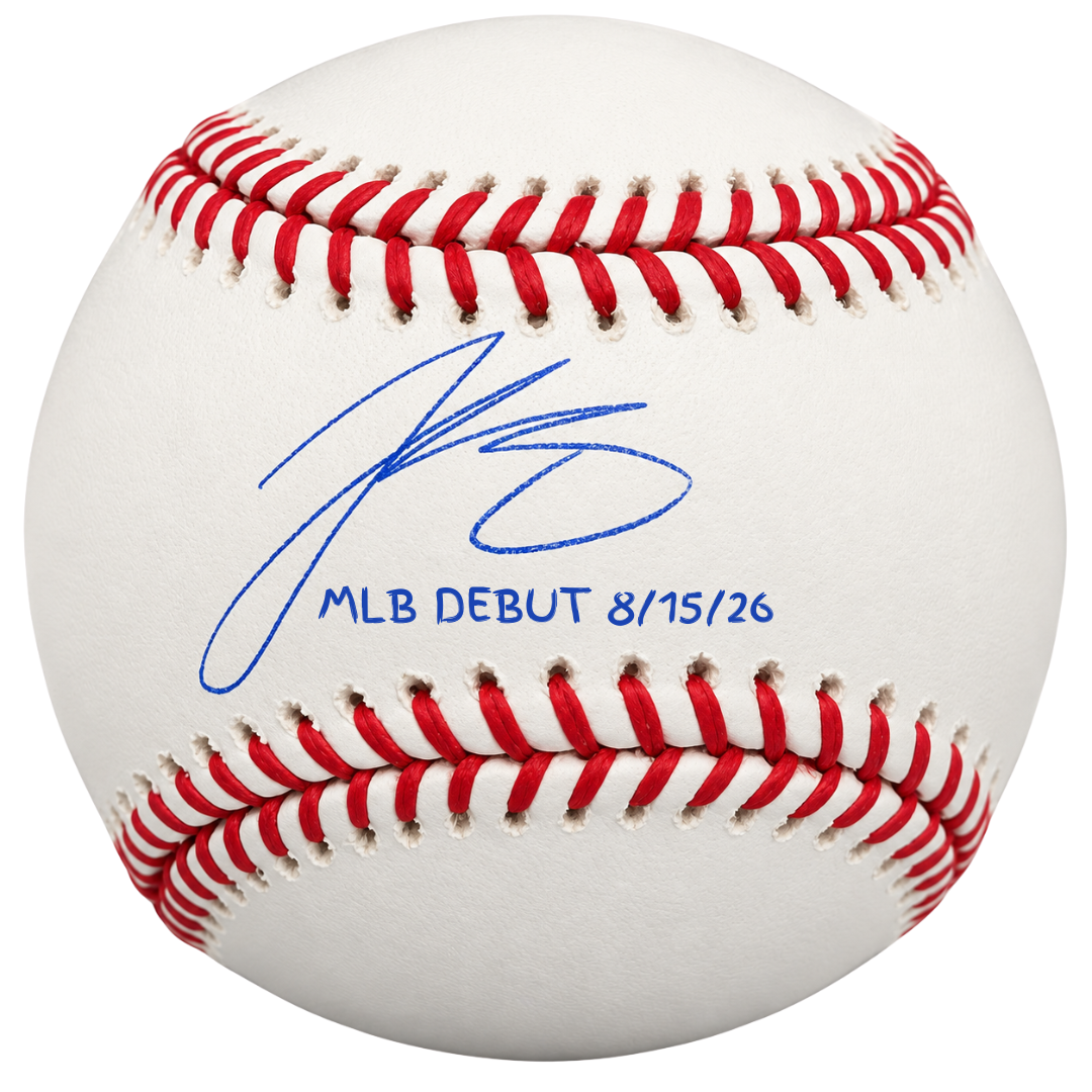 Joshua Baez Autographed "MLB DEBUT 8/15/26" Baseball