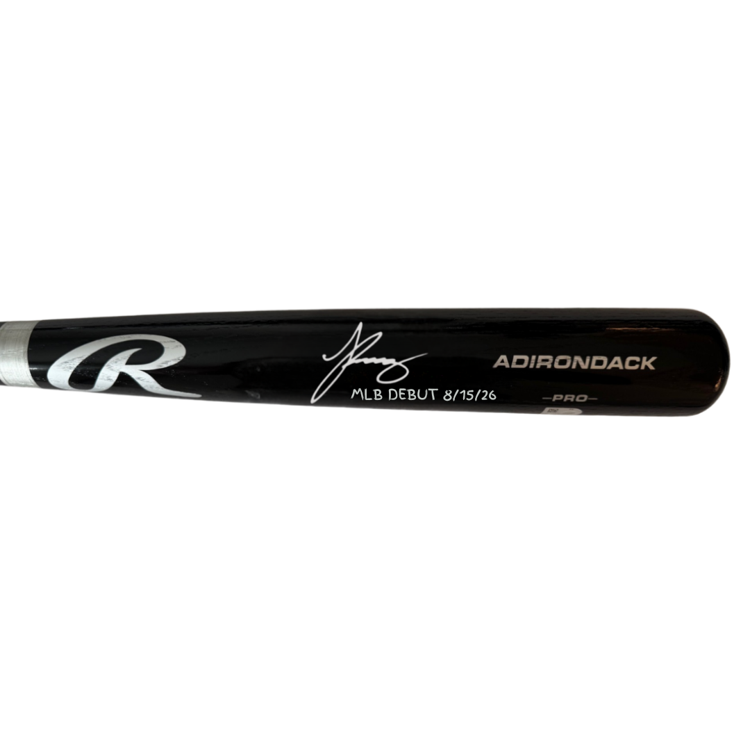 Joshua Baez Autographed "MLB DEBUT 8/15/26" Rawlings Bat