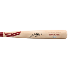 Joshua Baez Autographed Blonde Game Model Bat (Red Handle)