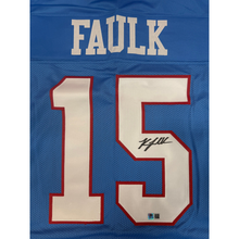 Keldric Faulk Autographed Blue Titans Custom Jersey