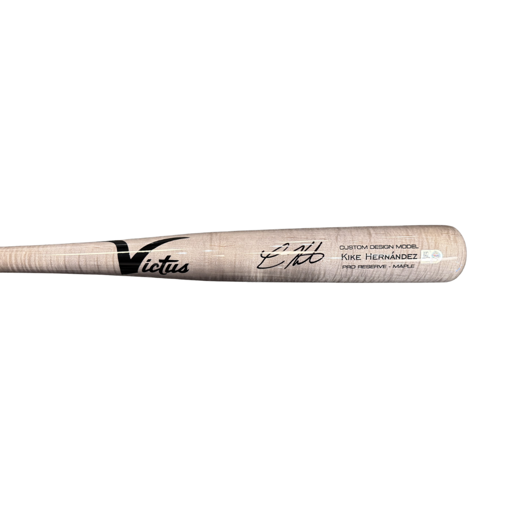 Kiké Hernandez Los Angeles Dodgers Autographed Gray Victus Game Model Bat