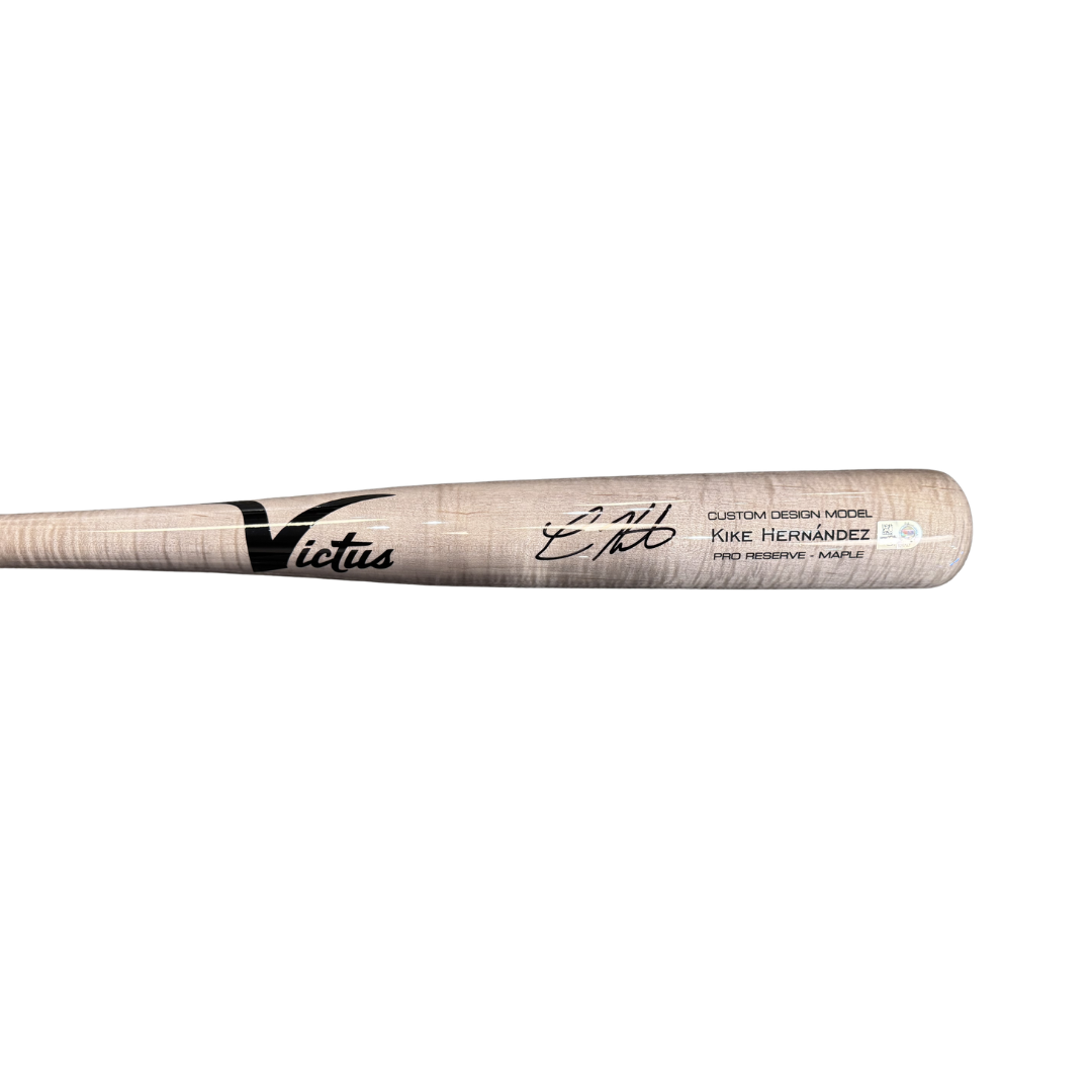 Kiké Hernandez Los Angeles Dodgers Autographed Gray Victus Game Model Bat