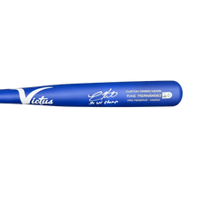 Kike Hernandez Autographed "3x WS CHAMP" Game Model Blue Victus Bat