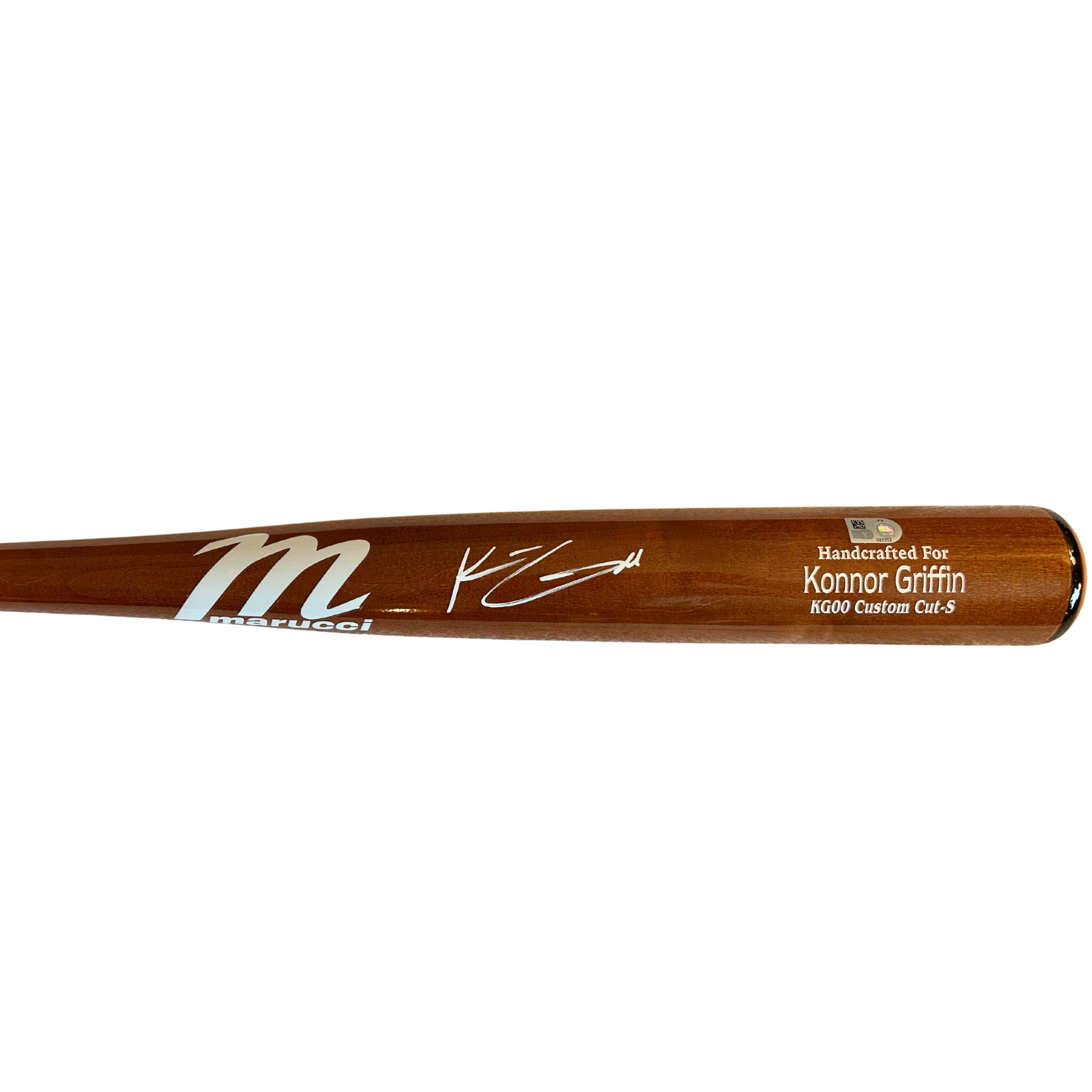 Konnor Griffin Autographed Game Model Brown Marucci Bat
