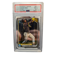 Leo De Vries Autographed 2024 1st Bowman Chrome Rookie Card PSA Graded NM-MT 8 AUTO 8