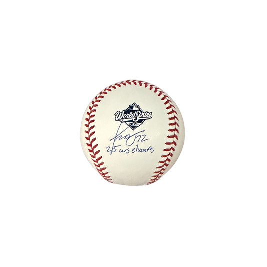 Miguel Rojas Autographed "25 WS CHAMPS" 2025 World Series Logo Baseball
