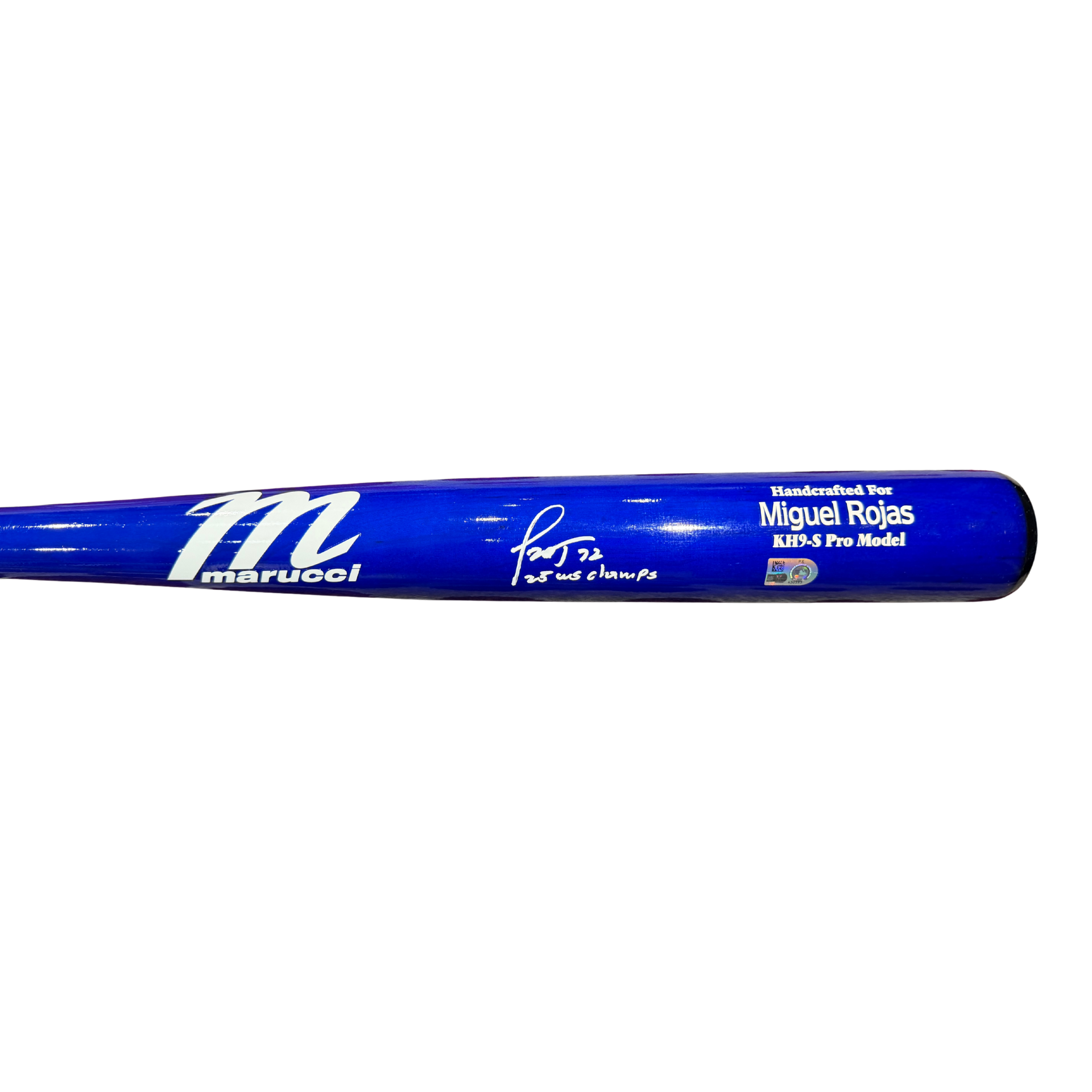 Miguel Rojas Autographed "25 WS CHAMPS" Game Model Bat