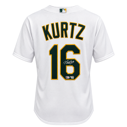 Nick Kurtz Autographed Athletics White Replica Jersey