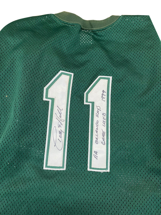 Toby Hall Autographed Game Used Orlando Rays Jersey - Player's Closet Project
