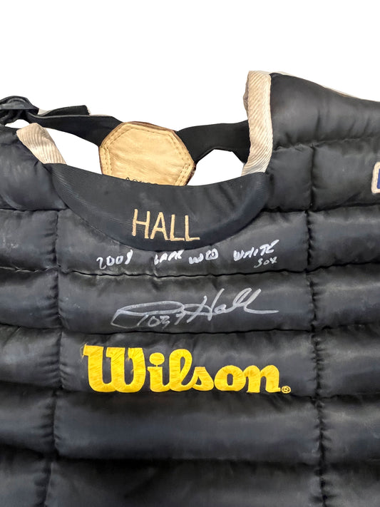 Toby Hall Autographed Game Used Chest Protector - Player's Closet Project