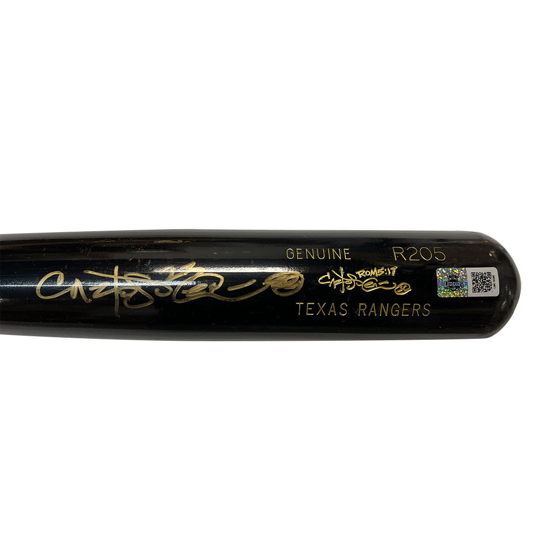 Carlos Pena Autographed Game Used Louisville Slugger Rangers Bat - Player's Closet Project