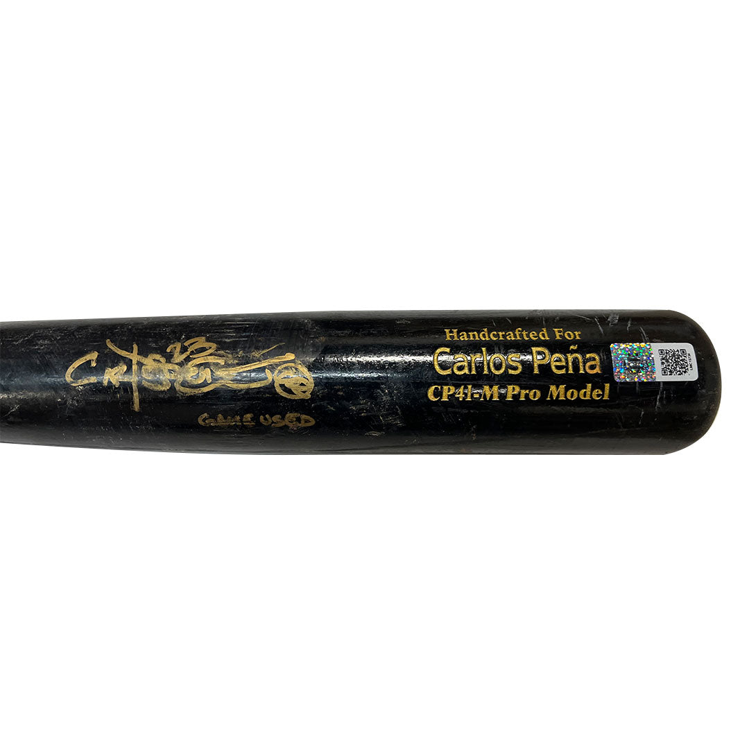 Carlos Pena Autographed Game Used Bat - Player's Closet Project