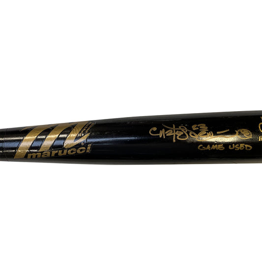 Carlos Pena Autographed Game Used Marucci Bat - Player's Closet Project