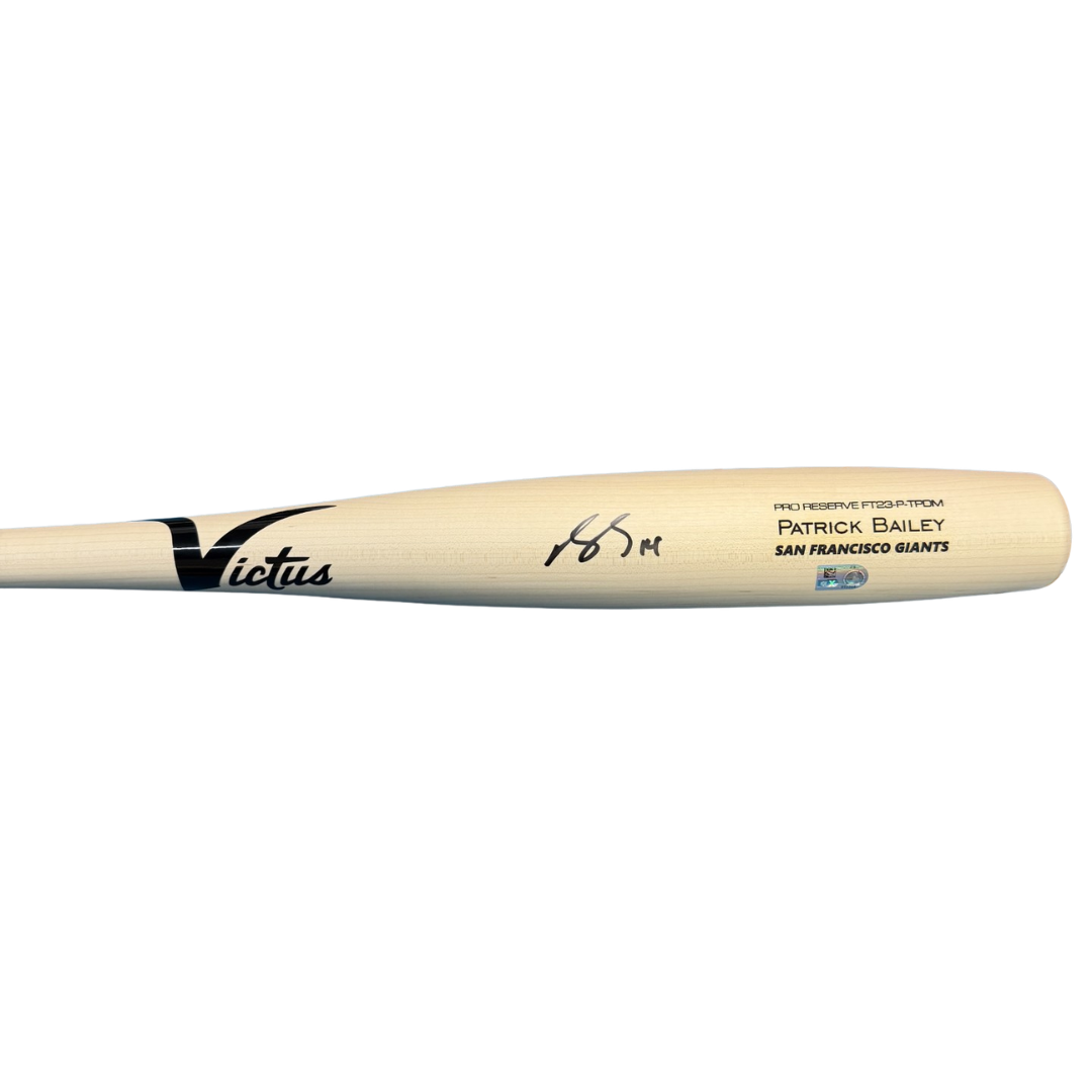 Patrick Bailey Autographed Tan Victus Game Model Torpedo Bat