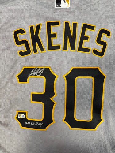 Paul Skenes Pittsburgh Pirates Autographed "24 NL ROY" Gray Authentic Jersey