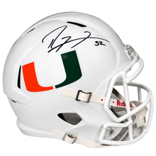 Ray Lewis Autographed Miami Hurricanes White Full-Size Replica Helmet