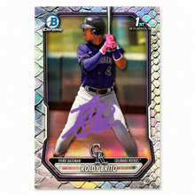 Roldy Brito Autographed 1st Bowman Refractor Reptilian Baseball Card