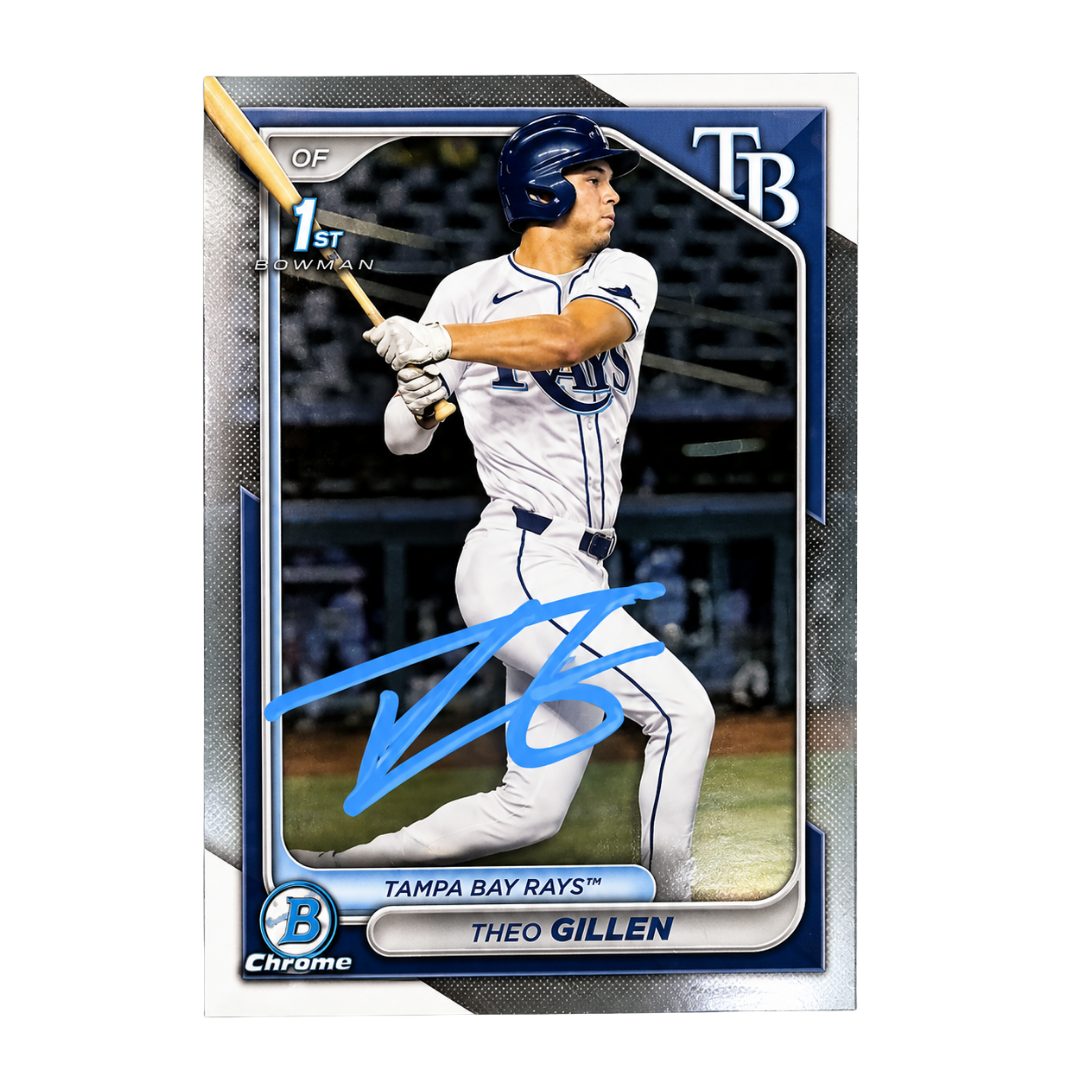 Theo Gillen Autographed 1st Bowman Chrome Baseball Card