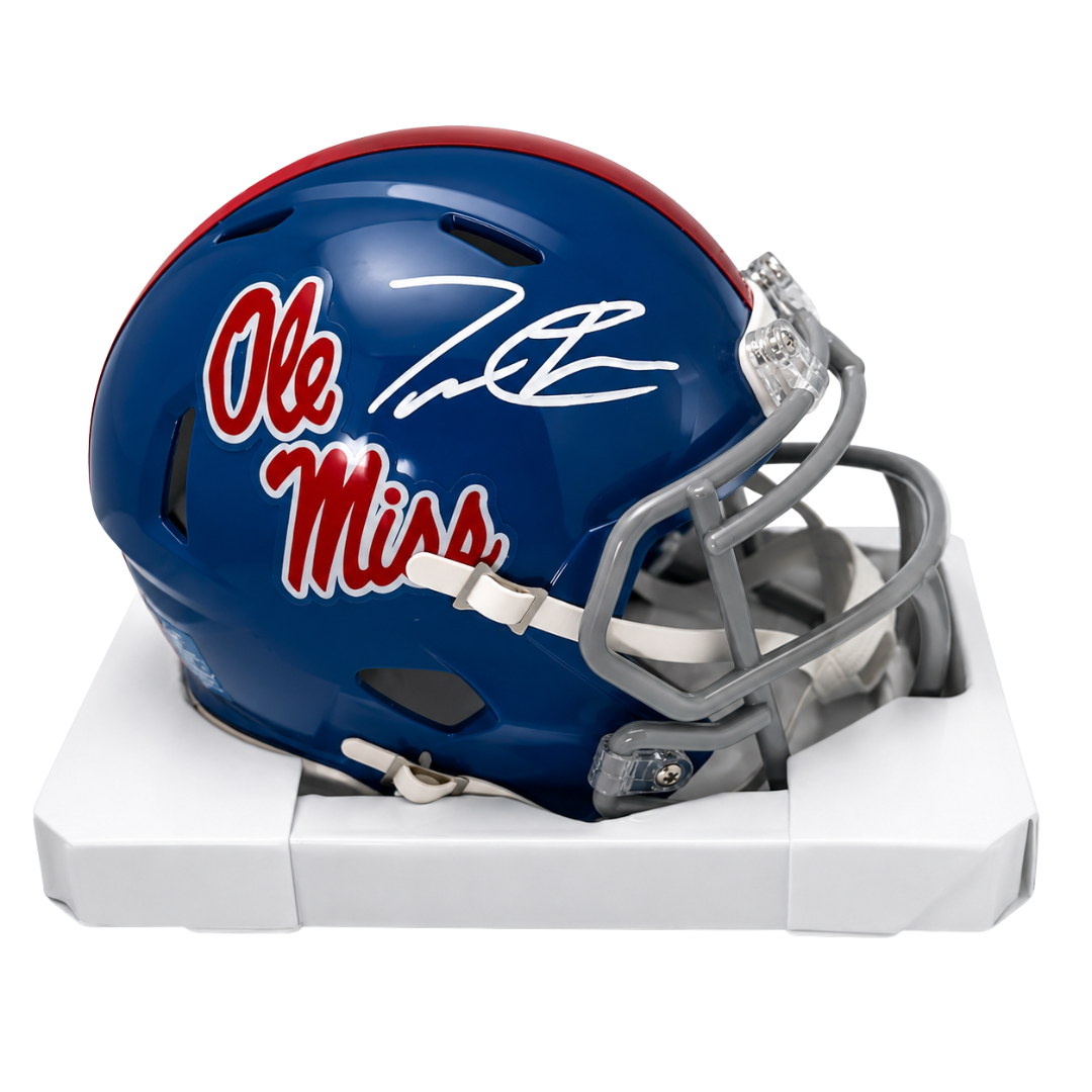 Trinidad Chambliss Autographed Ole Miss Powder Blue Mini Football Helmet
