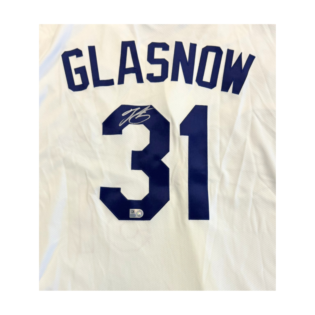 Tyler Glasnow Autographed White Los Angeles Dodgers Authentic Jersey