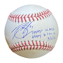Tyler Glasnow Autographed "Fastest in MLB History to 1,000 K's 5/6/26" Baseball