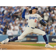 Tyler Glasnow Autographed 16x20 Photo - Pitching (White Jersey)