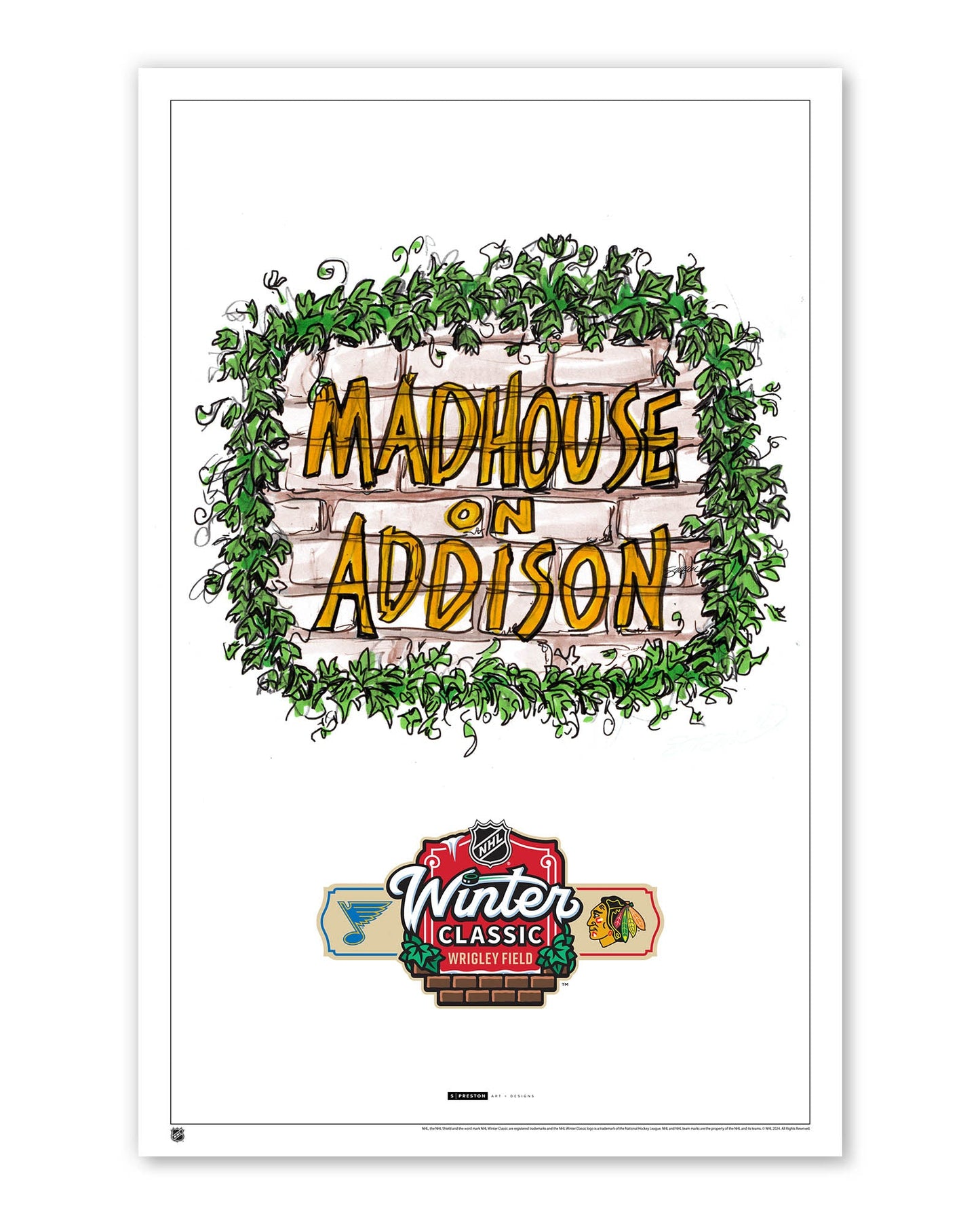 2025 NHL Winter Classic Sketch Limited Edition Art Print
