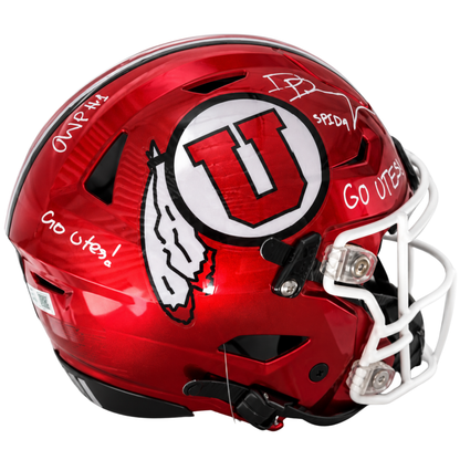 Wayshawn Parker & Devon Dampier Dual Autographed Utah Utes SpeedFlex Authentic Helmet