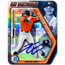 Xavier Neyens Autographed Bowman In Action Chrome Refractor Baseball Card