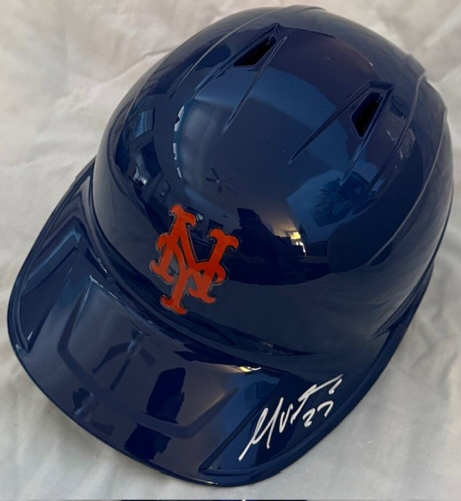 Mark Vientos Autographed Mets Helmet