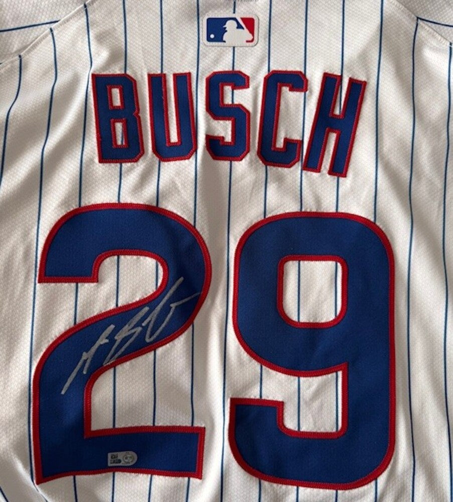 Michael Busch Autographed Cubs Authentic Jersey