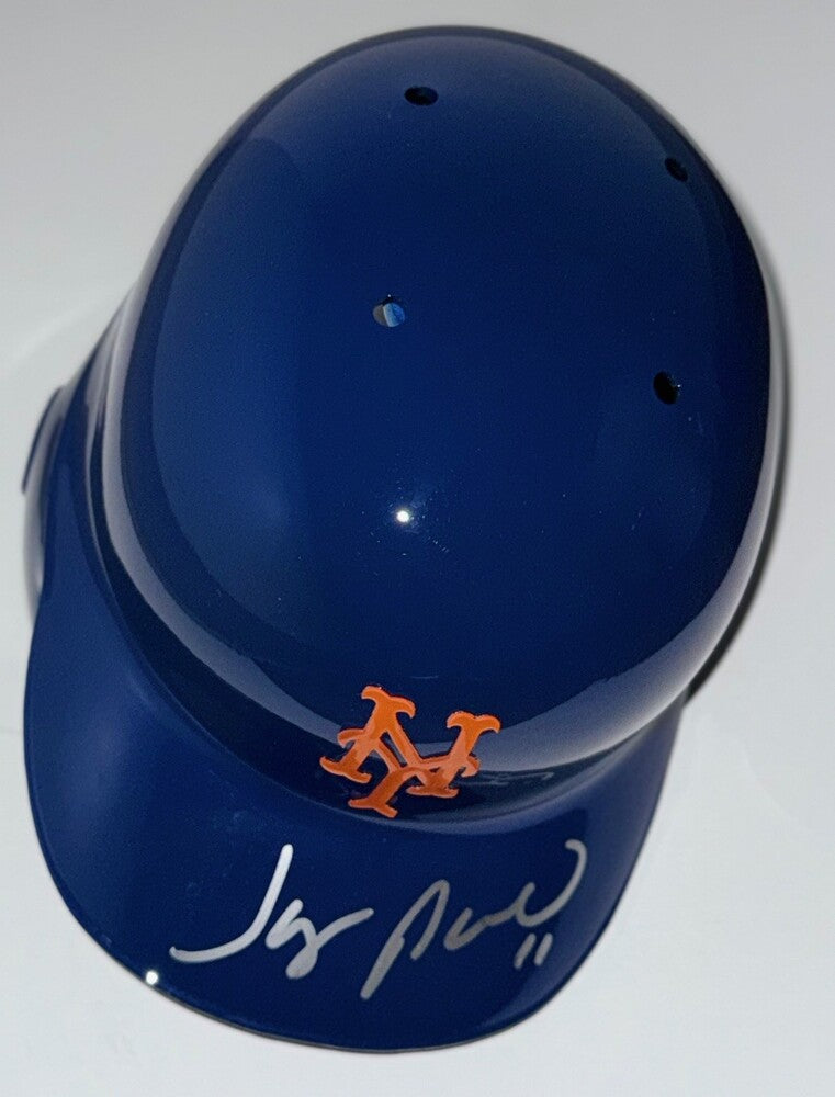 Jorge Polanco Autographed Mets Helmet