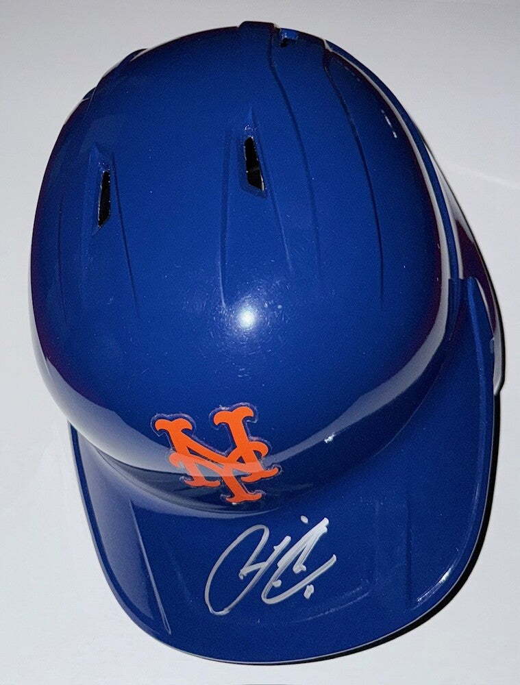 Francisco Lindor Autographed Mets Helmet