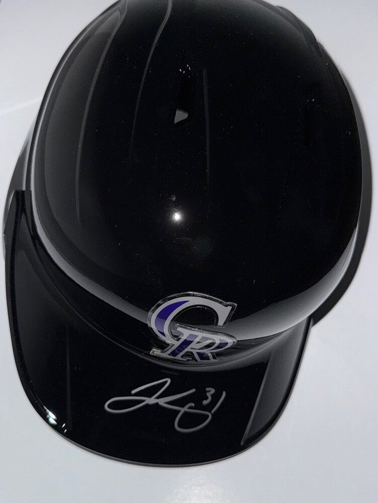 Jake McCarthy Autographed Rockies Helmet