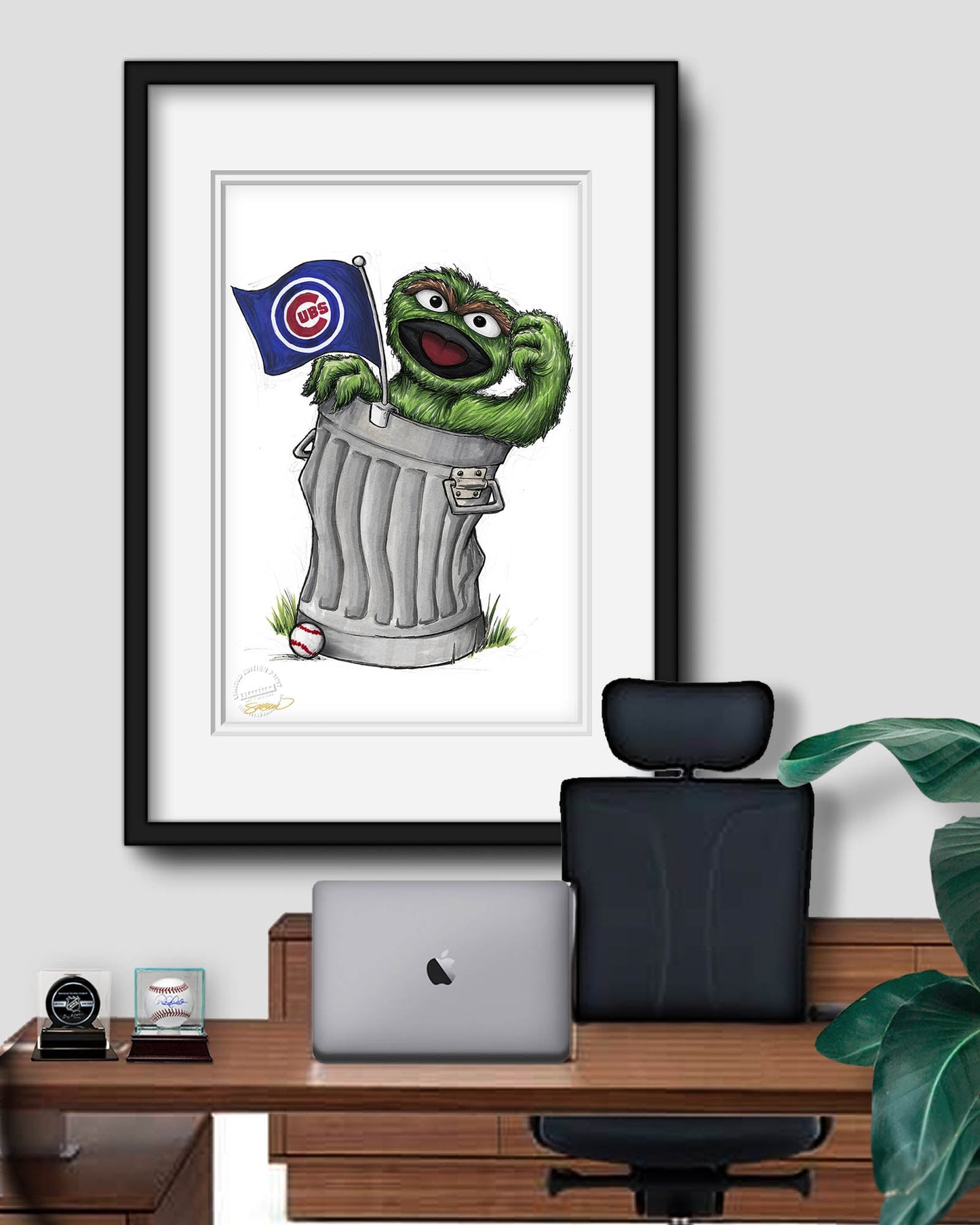 Oscar Rep Your Colours x MLB Cubs Art Print